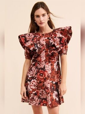 Damson Madder Goldie Ruffle Frill Dress
